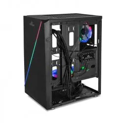 Gabinete Yeyian Crescent Master, Midi-Tower, ATX/Micro-ATX, USB 2.0/3.0, sin Fuente, 3 Ventiladores Instalados, Negro