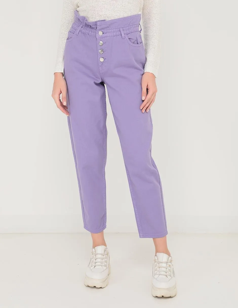 Jeans straight ONLY corte cintura alta para mujer