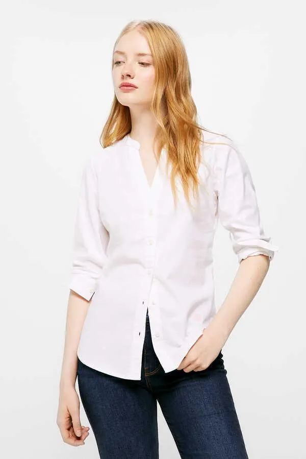 Camisa Oxford Cuello Mao