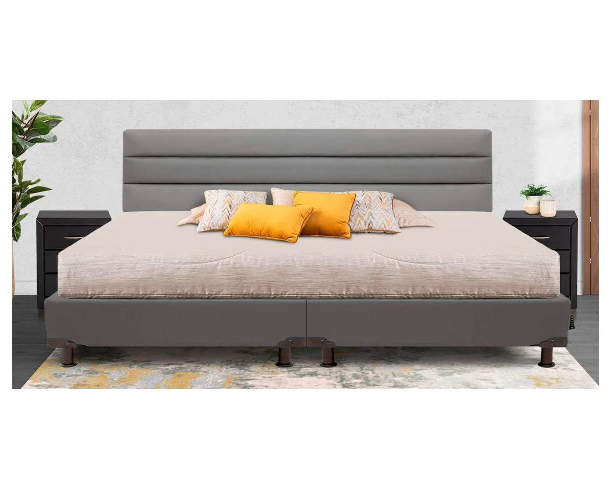 Cama King Size Londres Gris