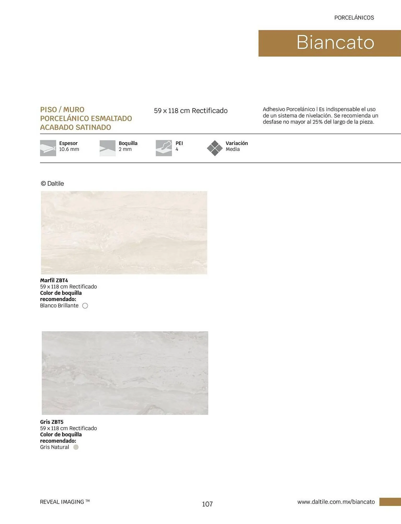 Catálogo de Catálogo Daltile 1 de enero al 31 de diciembre 2024 - Pagina 107
