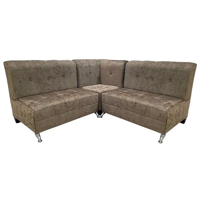 SALA ESQUINERA COLOR CAFE TELA FABRIC IMPORTS CRONHOS BARLEY