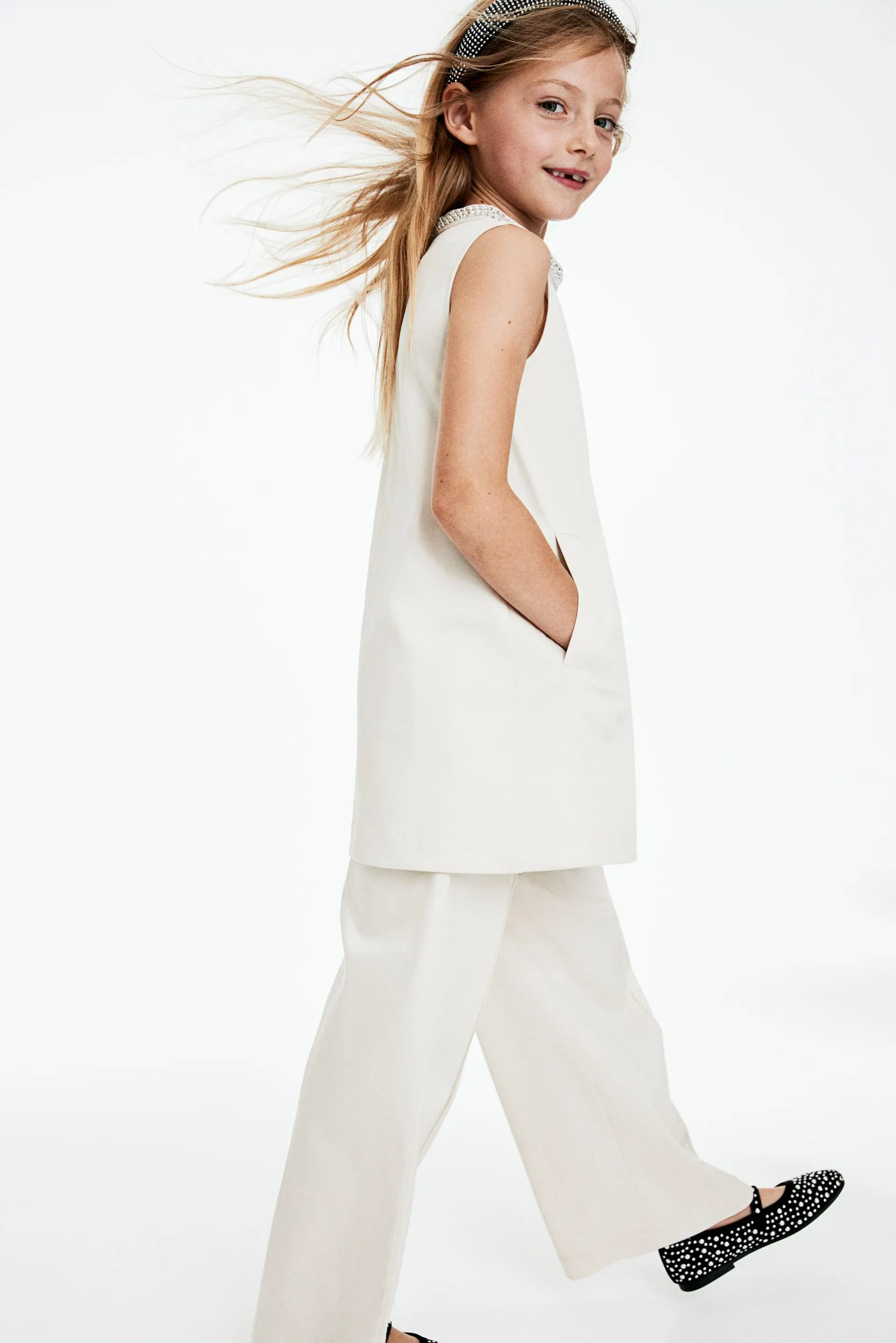 Vestido línea A con pedrería