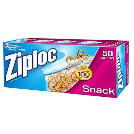 Bolsa para Alimento Ziploc Caja con 50 Piezas