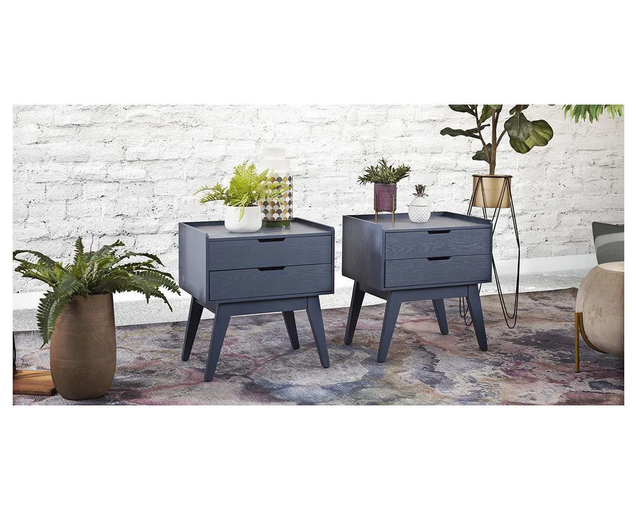 Buró con 2 Cajónes Zeus Azul I