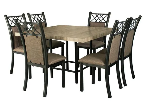 Antecomedor Tubular Madeline 6 Sillas