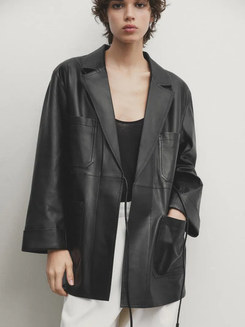 Americana piel napa nudo