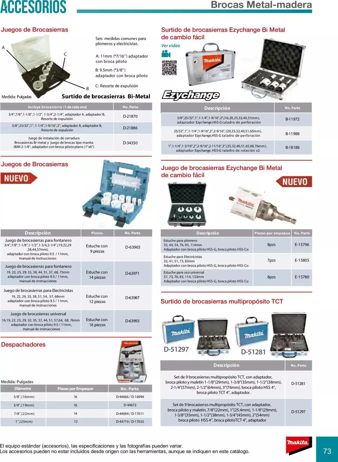 Catálogo de Makita Ofertas Accesorios 5 de septiembre al 31 de diciembre 2023 - Pagina 73