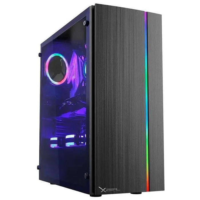 Gabinete Gamer Xzeal XZ105 ATX sin fuente RGB 3.0 XZCGB01A