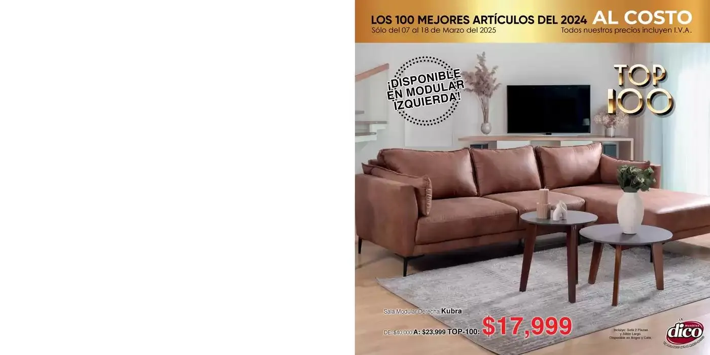 Catálogo de Muebles Dico Top 100 Centro 2025 7 de marzo al 18 de marzo 2025 - Pagina 19
