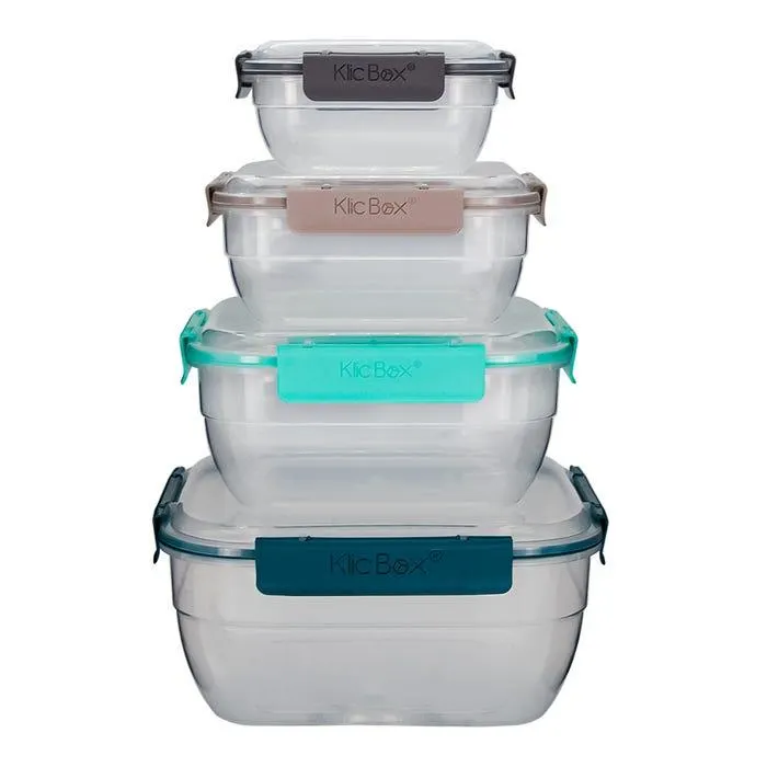 Juego de 4 contenedores plástico 200-4444-36 Home Sweet Home