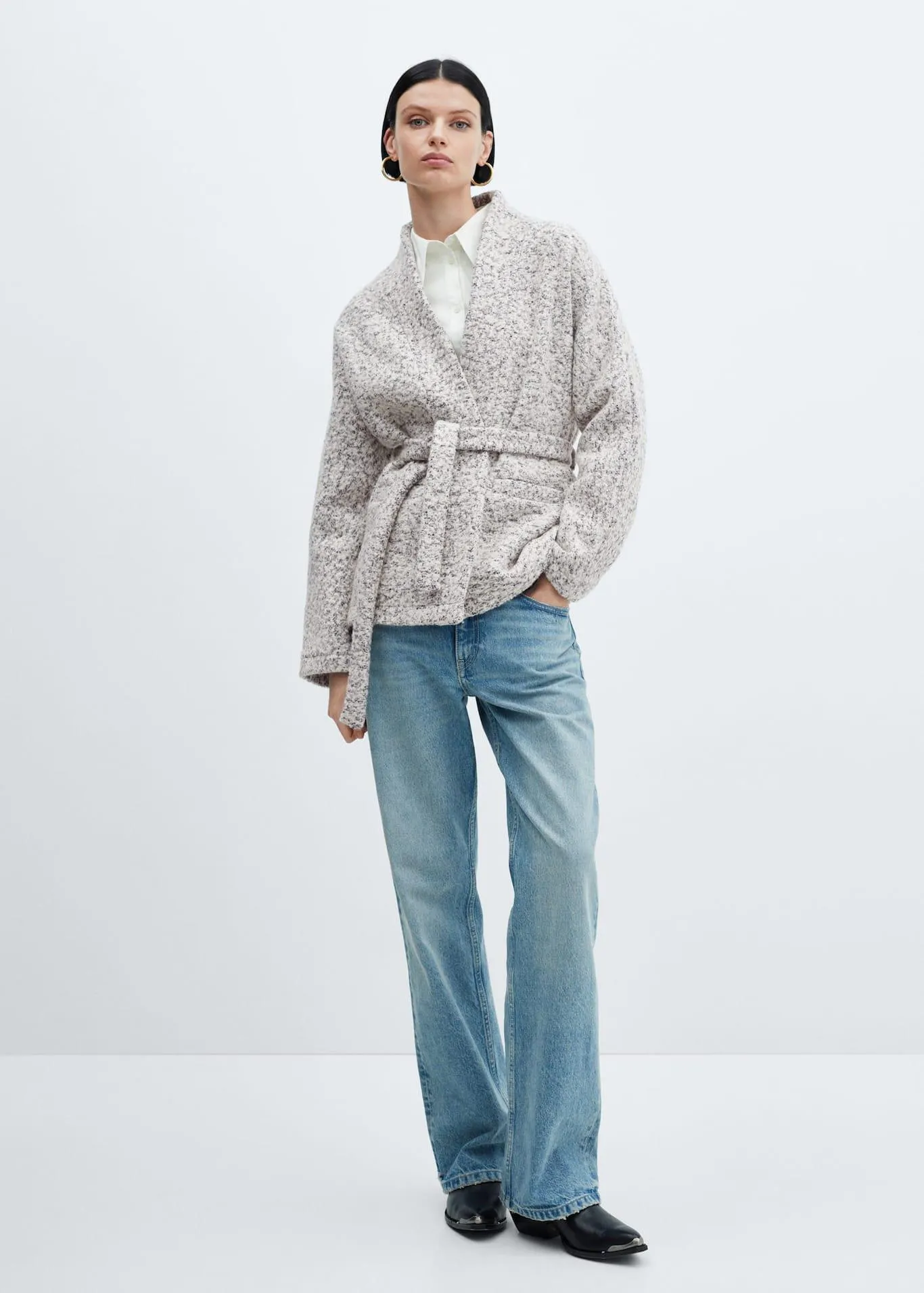 Τζάκετ μάλλινο ζώνη