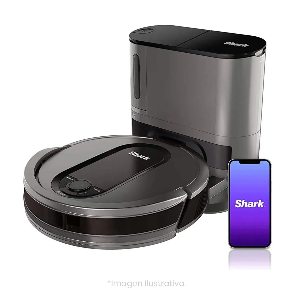 Shark EZ Robot aspirador con base autovaciada Negro Seminuevo Open Box Shark EZ Robot aspirador con base autovaciada Negro