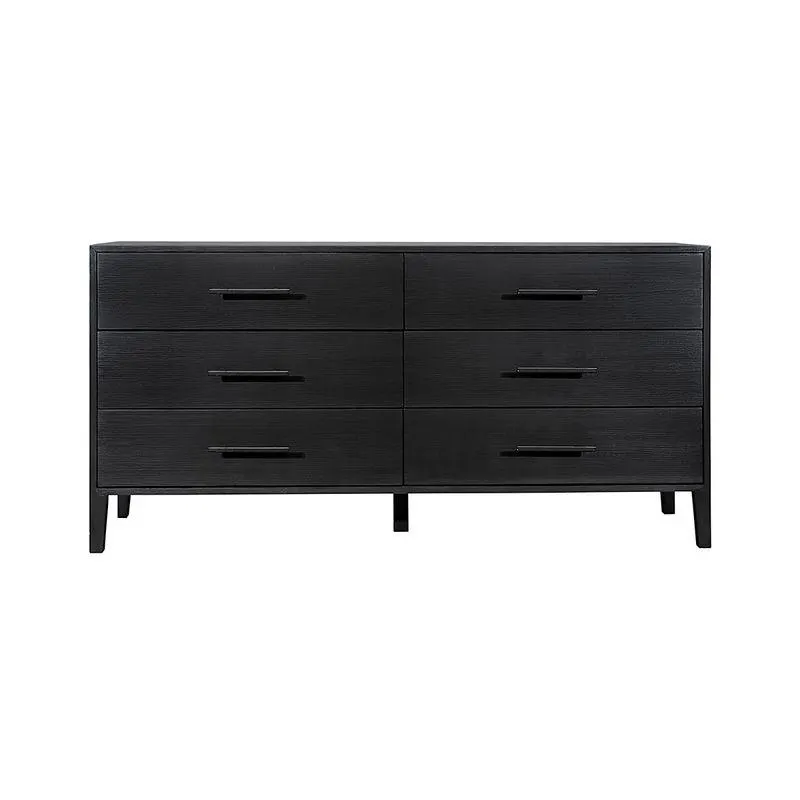 Cajonera Liz negra de 6 cajones