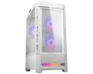 Gabinete Cougar Duoface RGB, Midi-Tower, ATX/EATX/Micro-ATX/Mini-ITX/SSI-CEB, USB 2.0/3.0, sin Fuente, 3 Ventiladores Instalados, Blanco