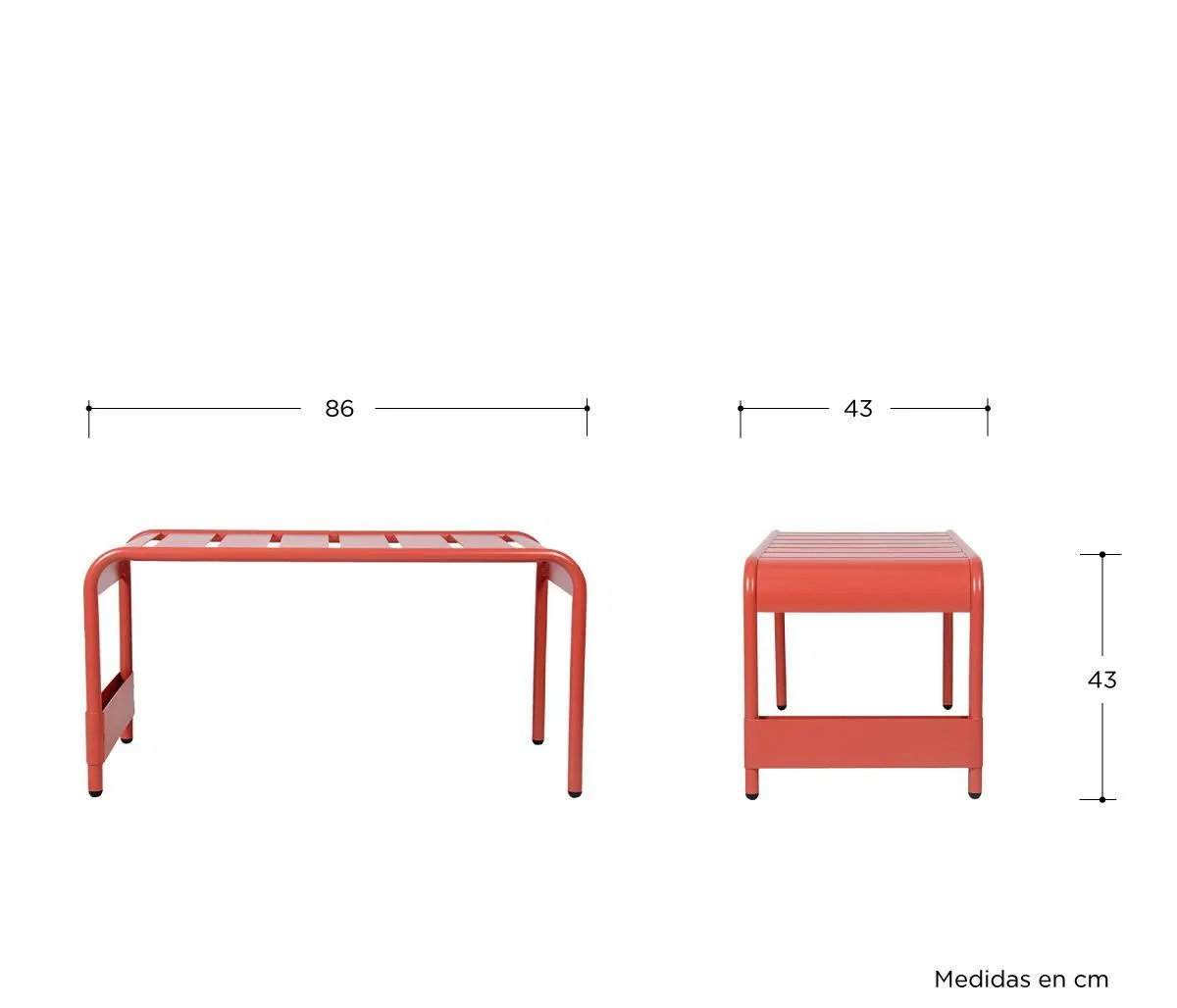 Mesa de centro Mármara - Rojo