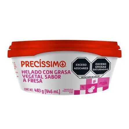 Helado con Grasa Vegetal Fresa Precissimo 946 ml