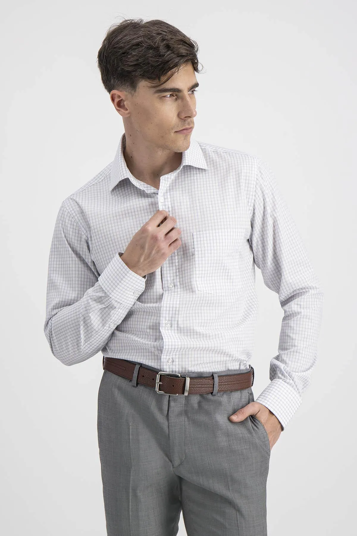 Camisa Formal Roberts Easy Care Contemporary Fit Color Blanco