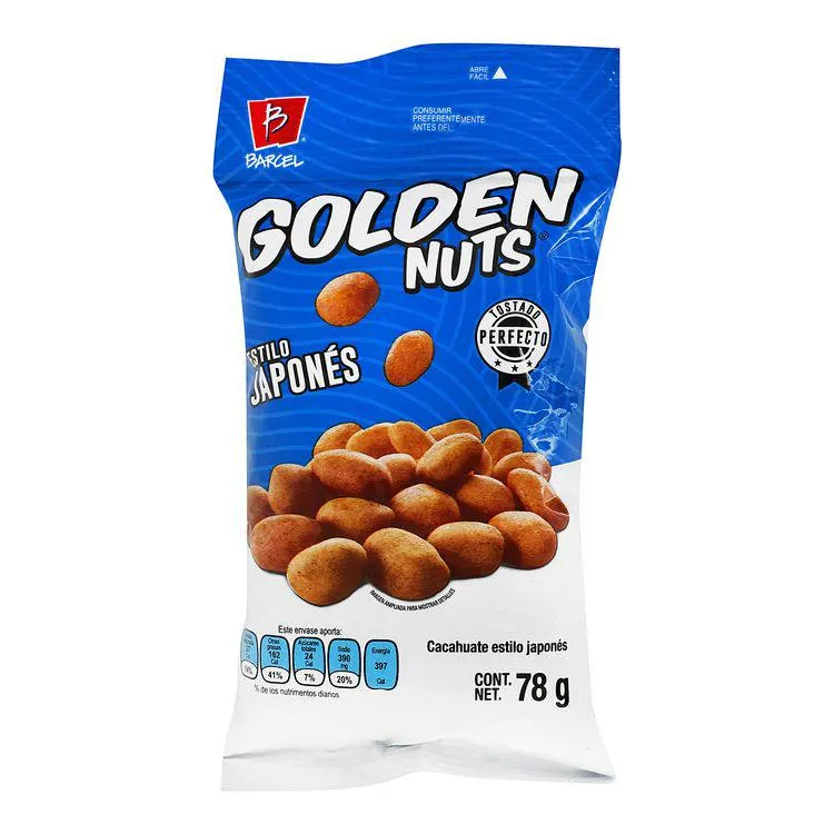Cacahuate Golden Nuts Japones 78G - Barcel - 1 pieza