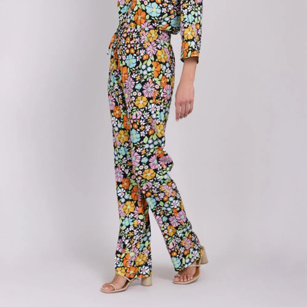 Pantalón Skinny Floral Flare