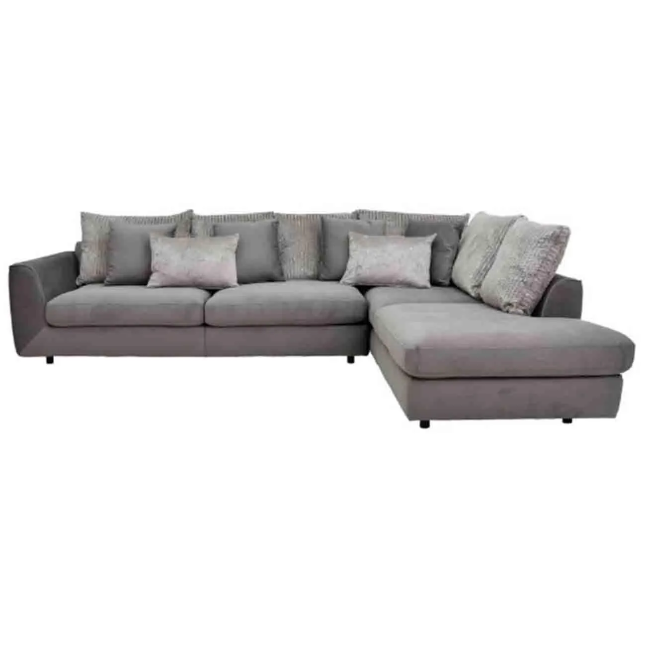 SALA MODULAR DERECHA MOLAT GRIS 12 COJINES GENE DOVE /BLISS DOVE