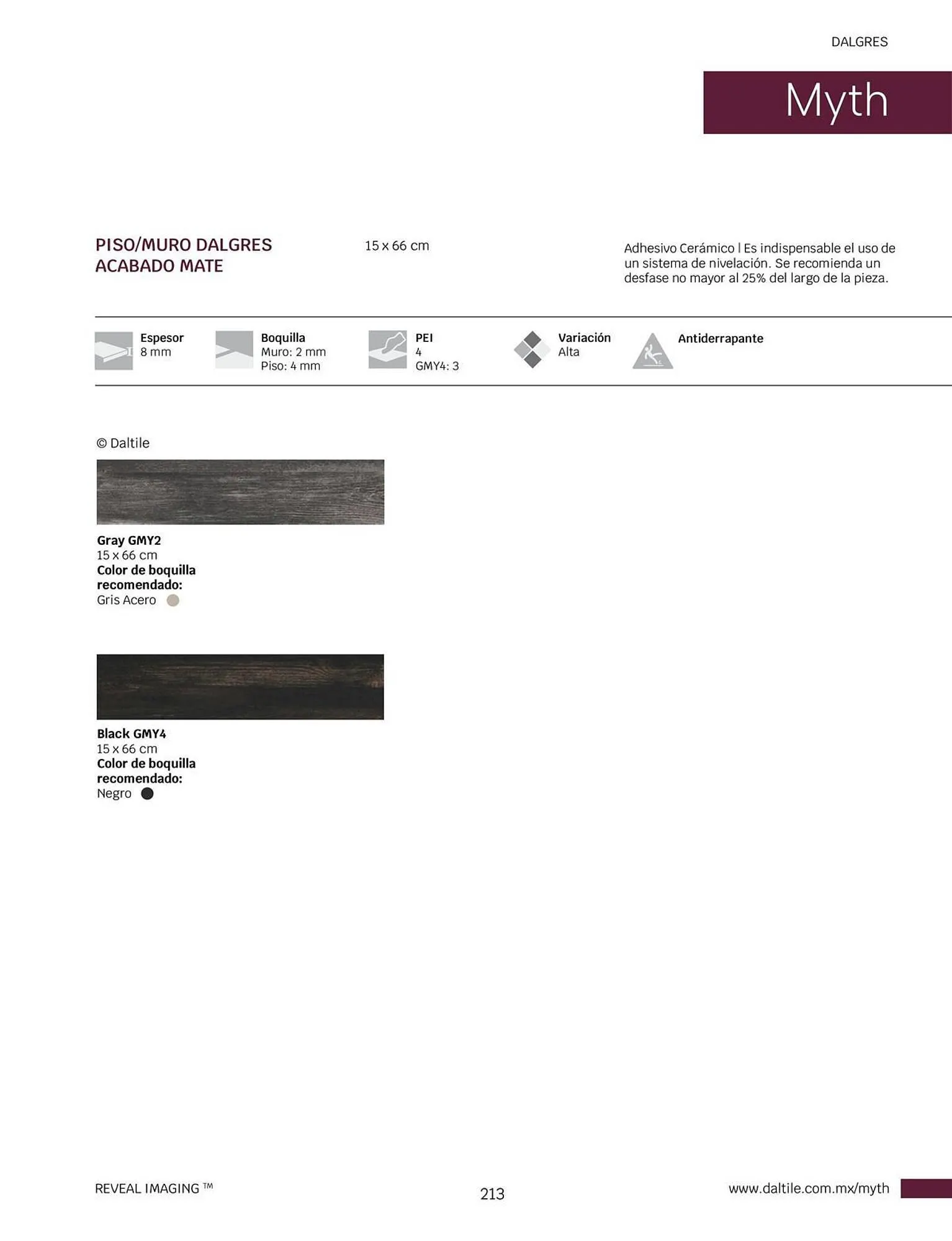 Catálogo de Catálogo Daltile 1 de enero al 31 de diciembre 2024 - Pagina 213
