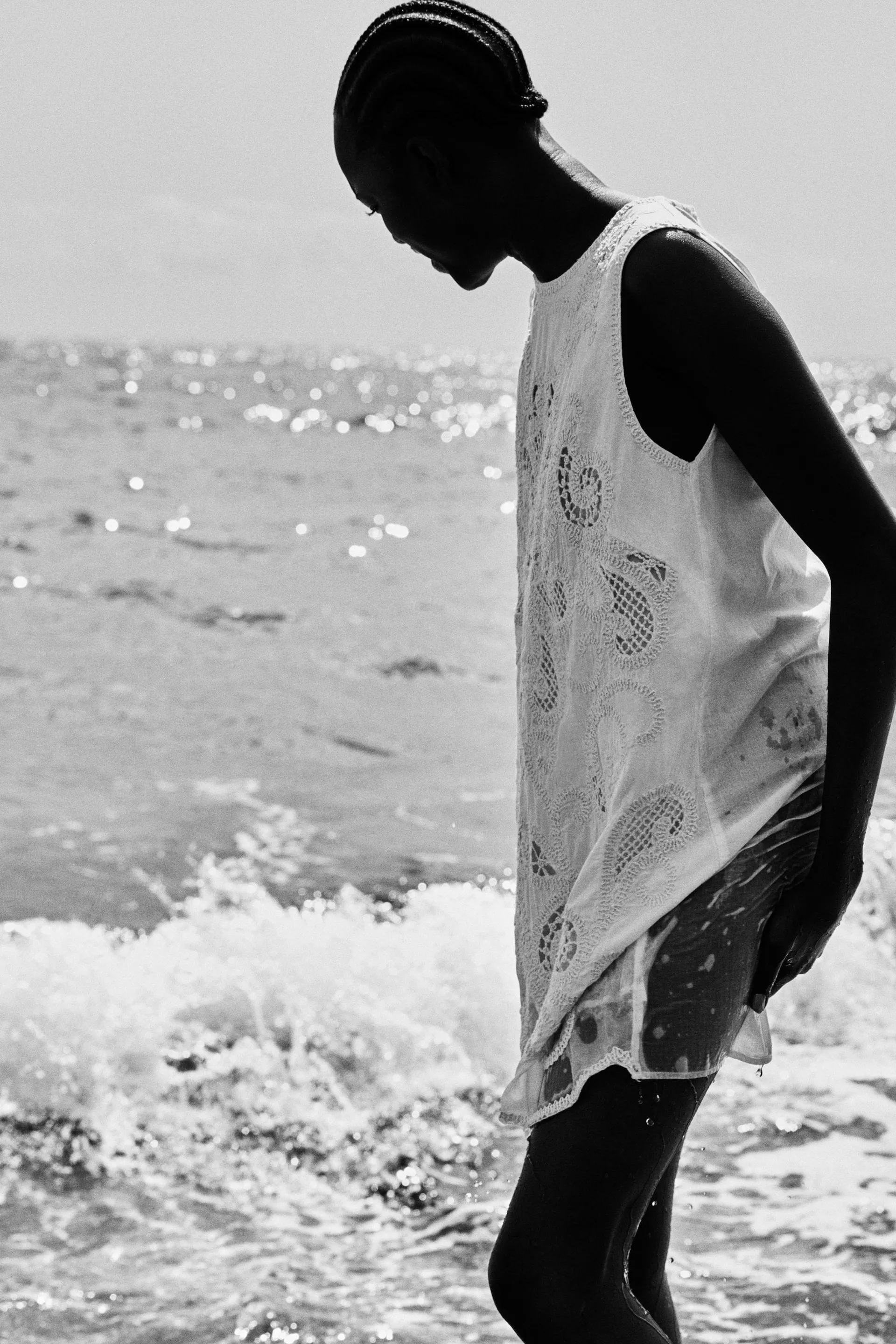 Vestido con bordado inglés