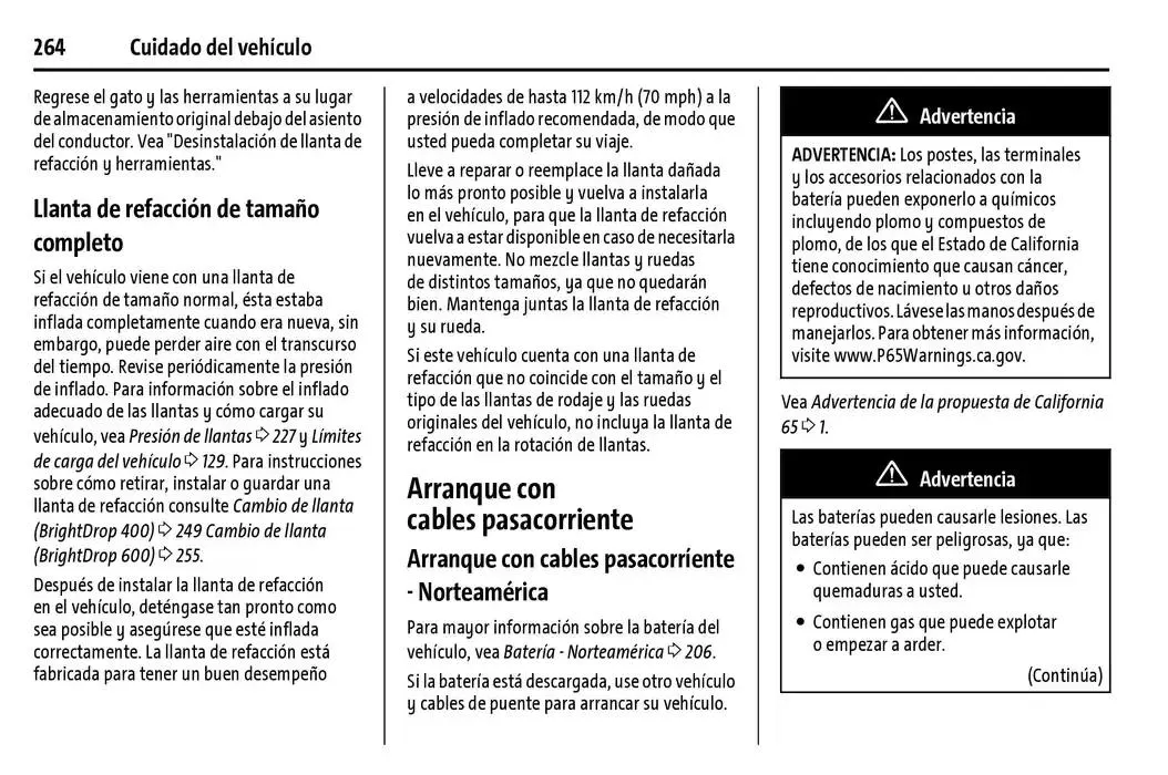 Catálogo de BrightDrop 400 Y BrightDrop 600 Manual del propietario 22 de enero al 31 de diciembre 2025 - Pagina 265