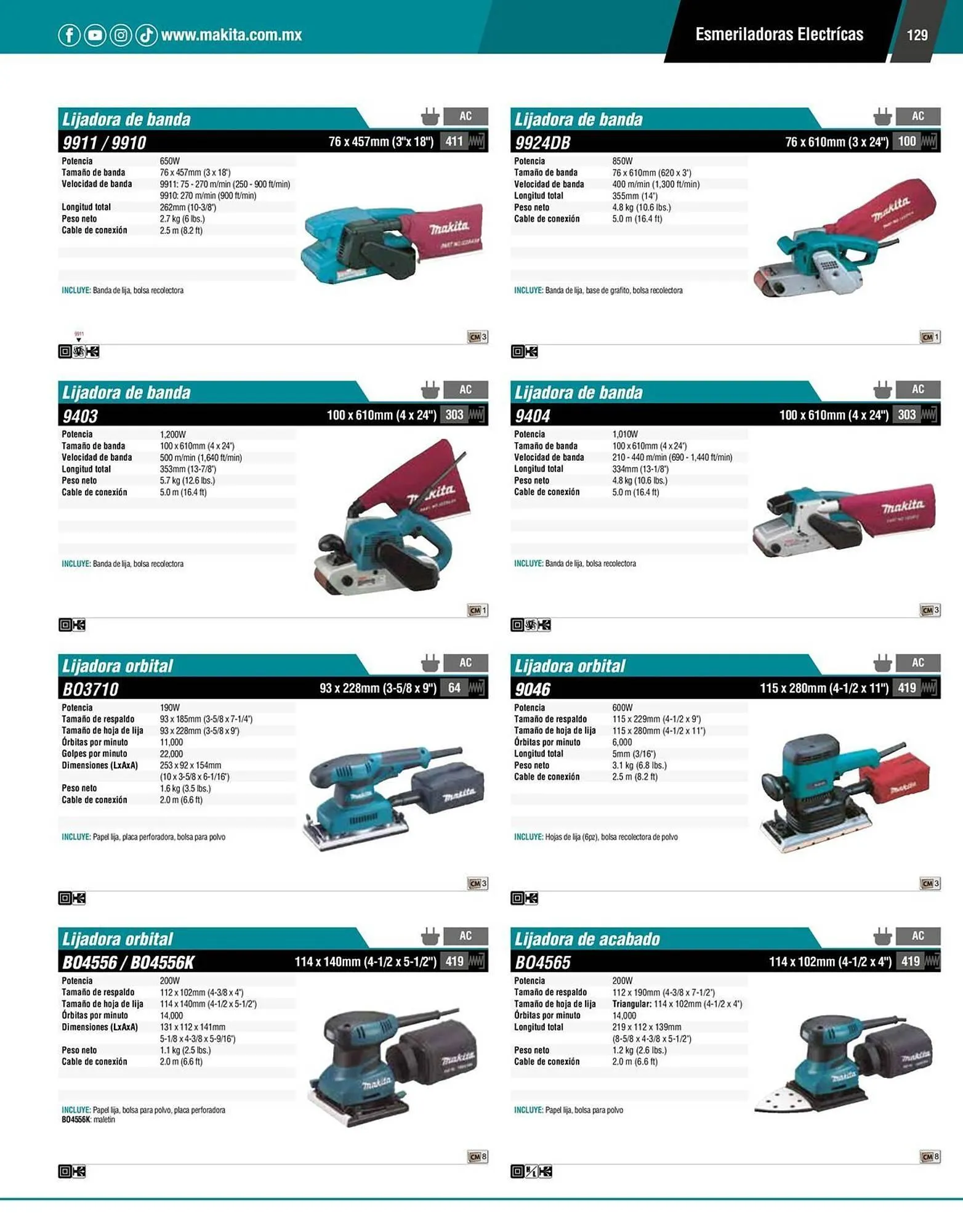 Catálogo de Catálogo Makita 12 de enero al 31 de diciembre 2026 - Pagina 129