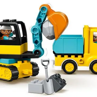 Camión y Excavadora con Orugas