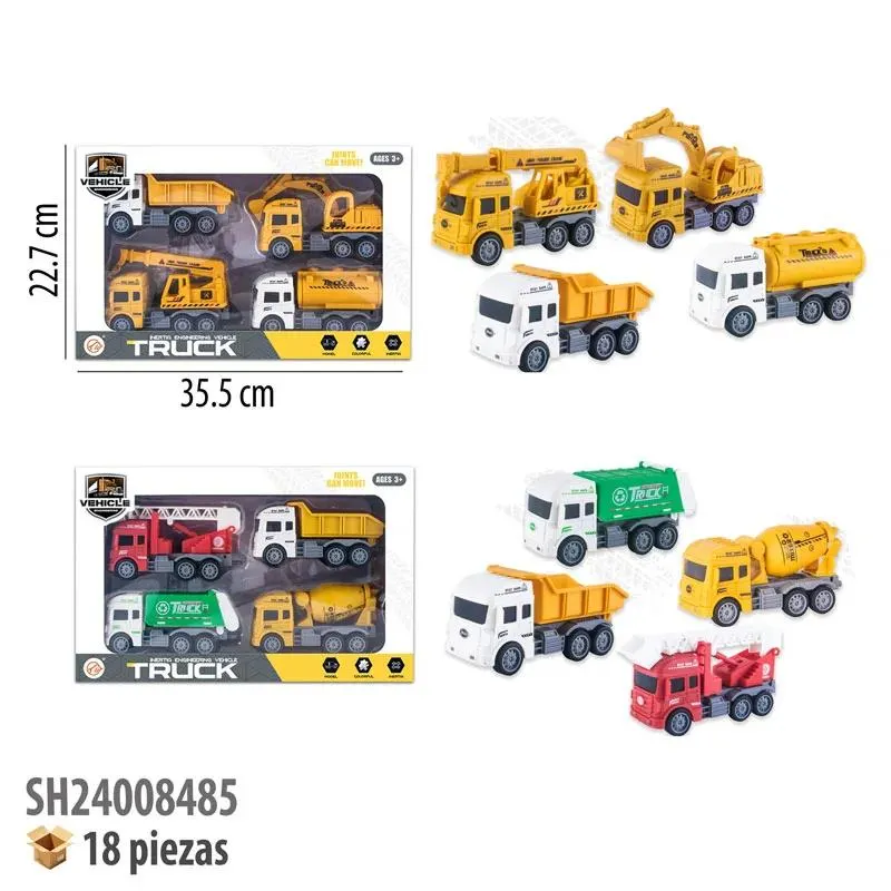 CAMIONES FRICCION 4 PIEZAS