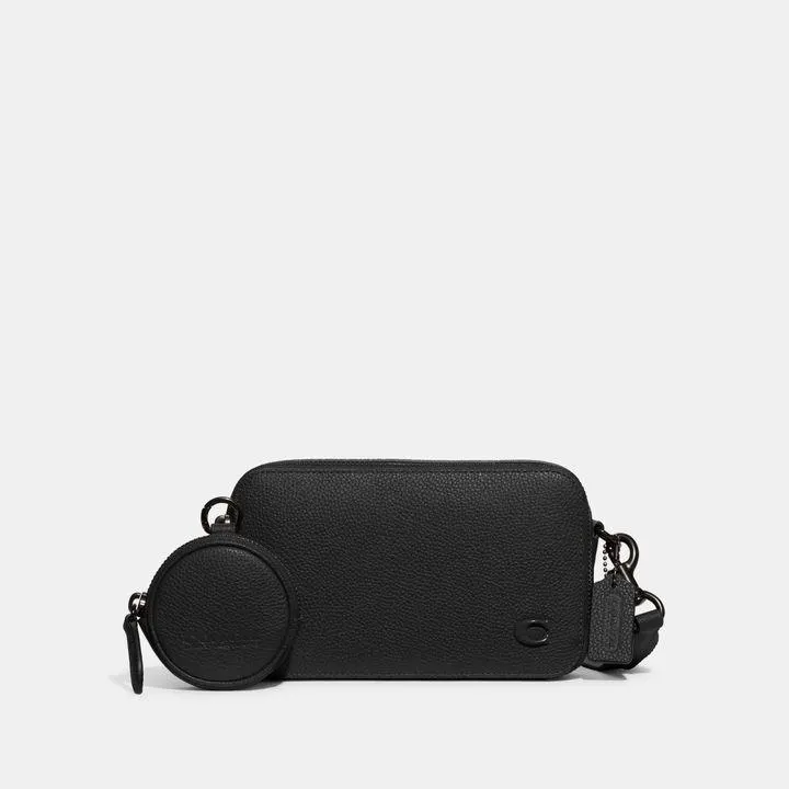 Bolsa Crossbody Charter Slim En Piel With Hardware Branding