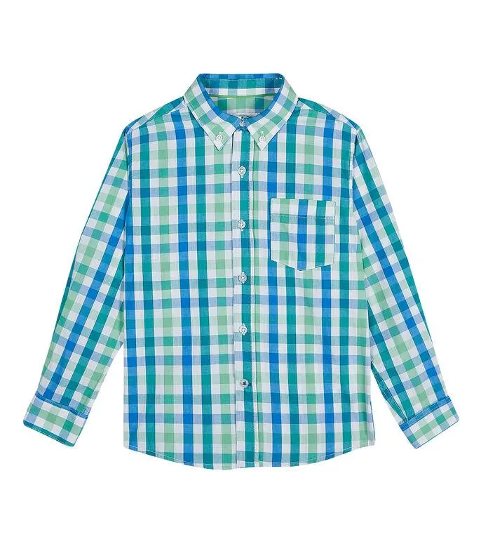 Camisa de cuadros con manga larga Niño