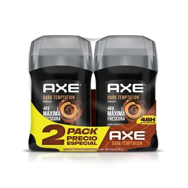 Desodorante Axe stick fm dark mix 2 piezas de 45 g