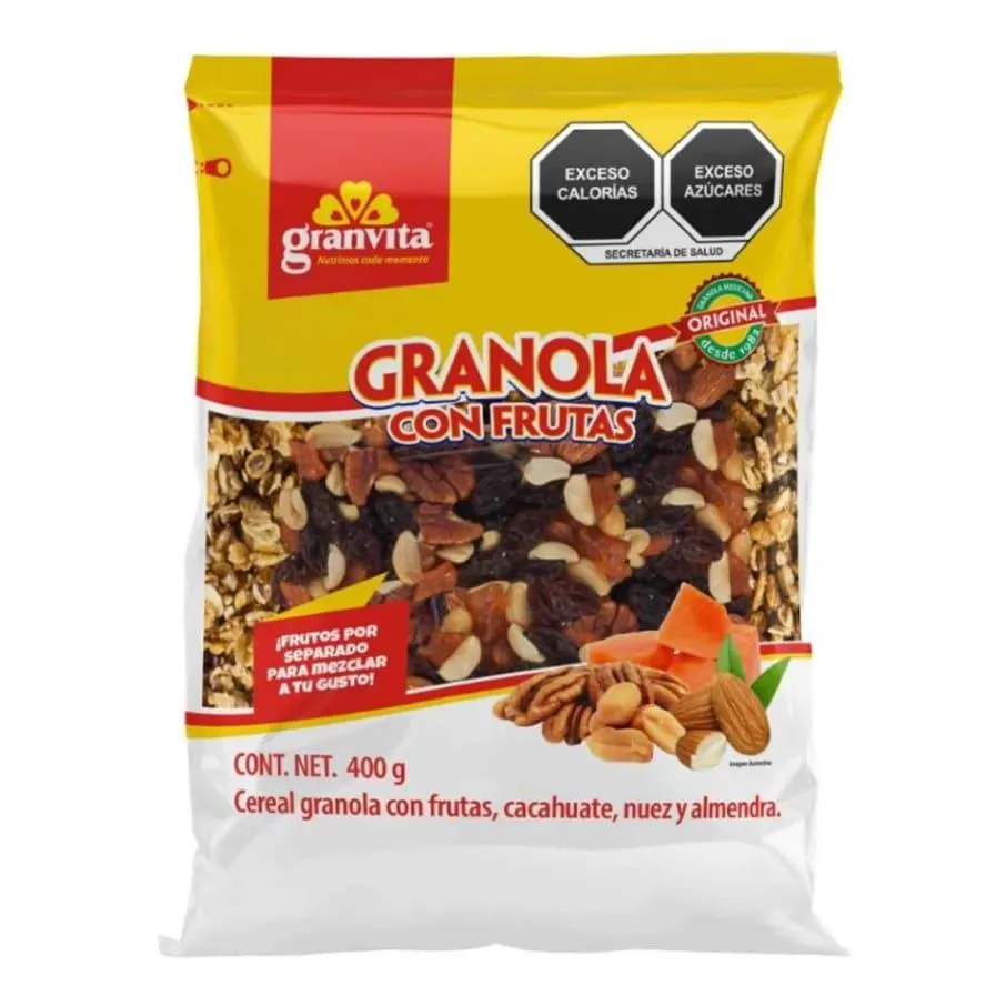 Granola Granvita Con Frutas 400 Gr