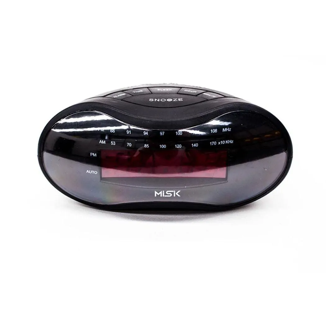 Radio reloj Misik MR411 Misik Pantalla LED de 0.6 Pulgadas, Negro