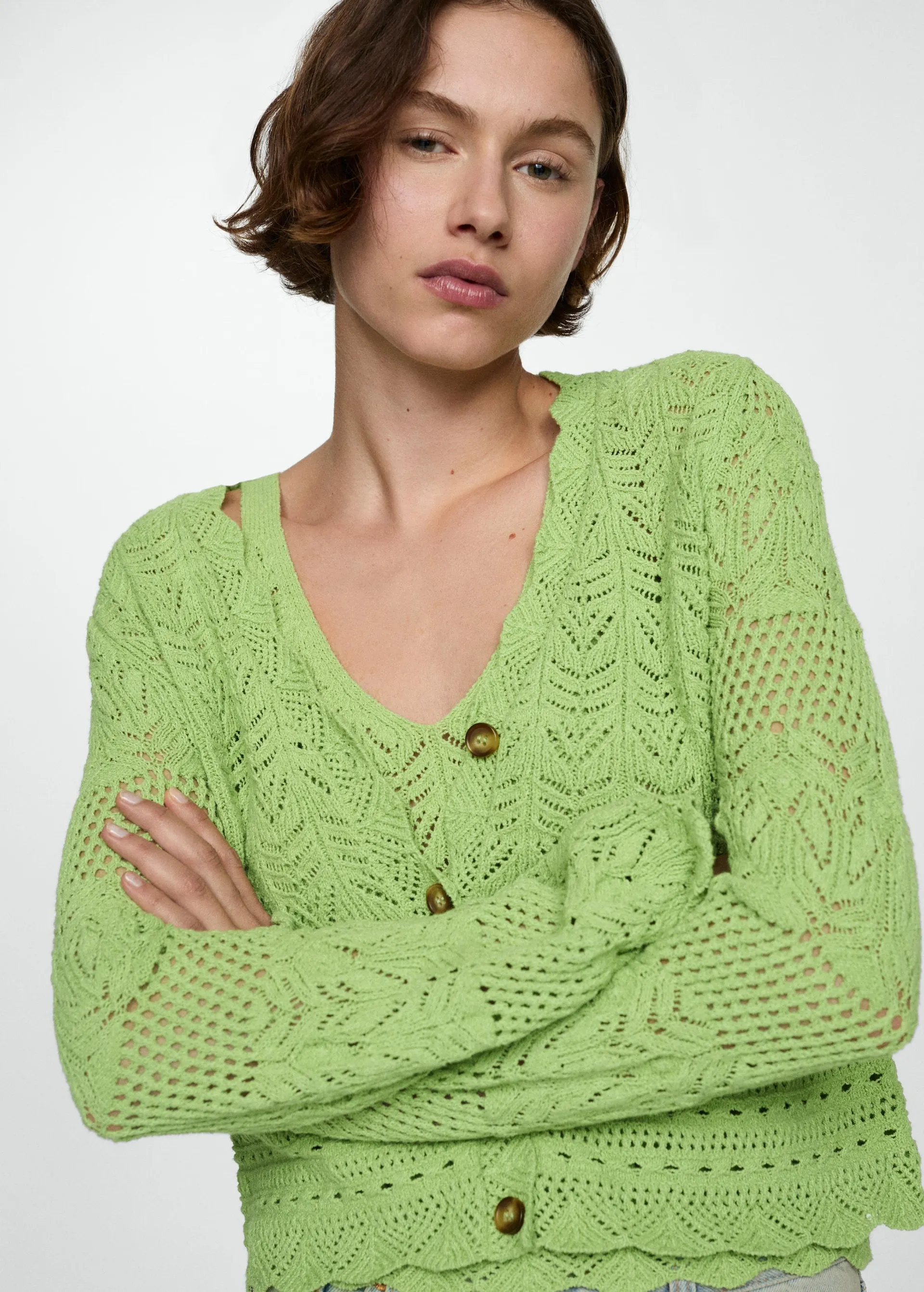 Cárdigan detalles calados