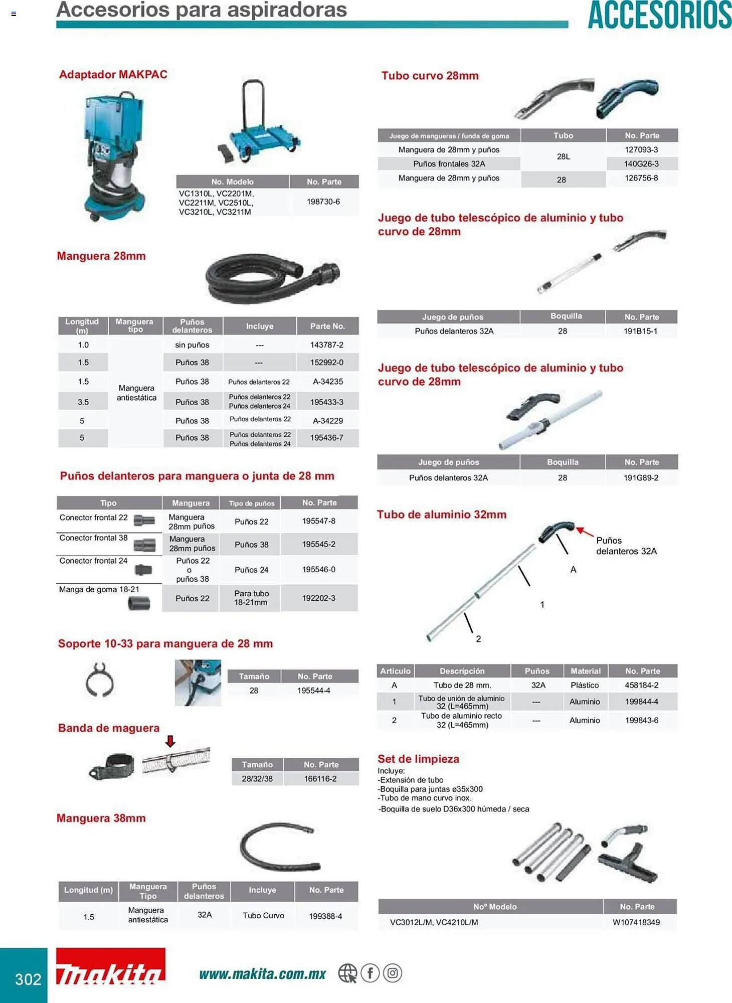 Catálogo de Catálogo Makita 8 de julio al 31 de diciembre 2025 - Pagina 302