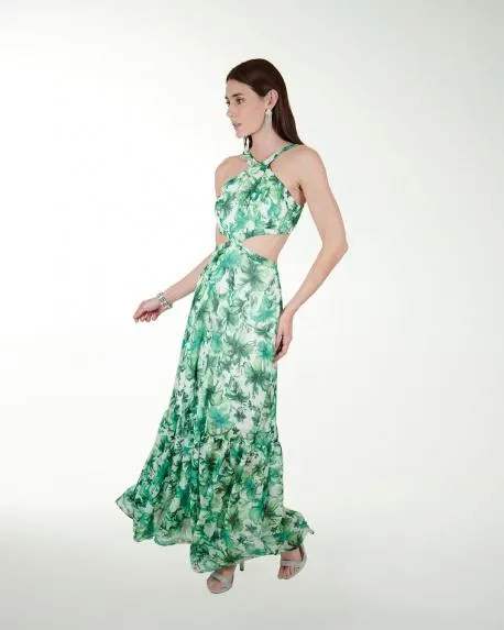 PALAZZO ESTAMPADO CON CRUCE EN EL ESCOTE