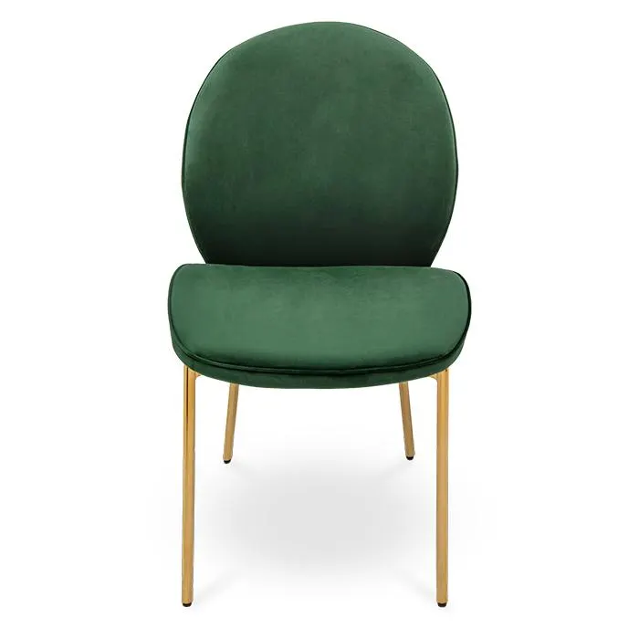 Silla Tela Verde/dorado Dibu