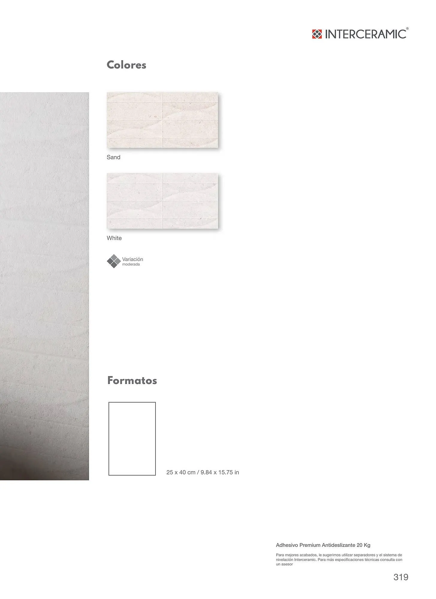 Catálogo de Catálogo Interceramic 12 de marzo al 31 de diciembre 2024 - Pagina 319