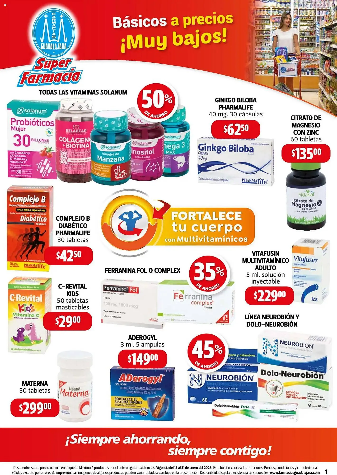 Catálogo de Folleto Farmacias Guadalajara 15 de enero al 31 de enero 2026 - Pagina 1