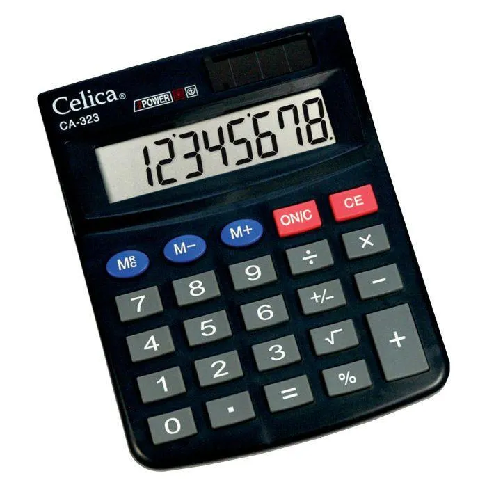 CALCULADORA DE ESCRITORIO CELICA CA323 SOL/BAT. 8 DIG.