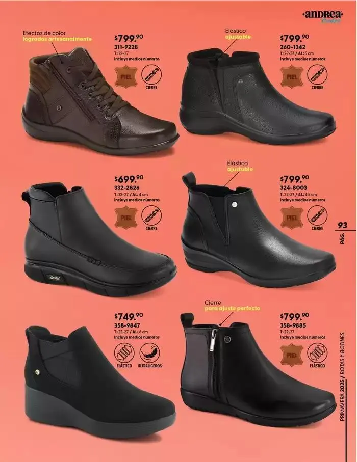 Catálogo de ANDREA | CALZADO CONFORT 26 de enero al 24 de mayo 2025 - Pagina 93