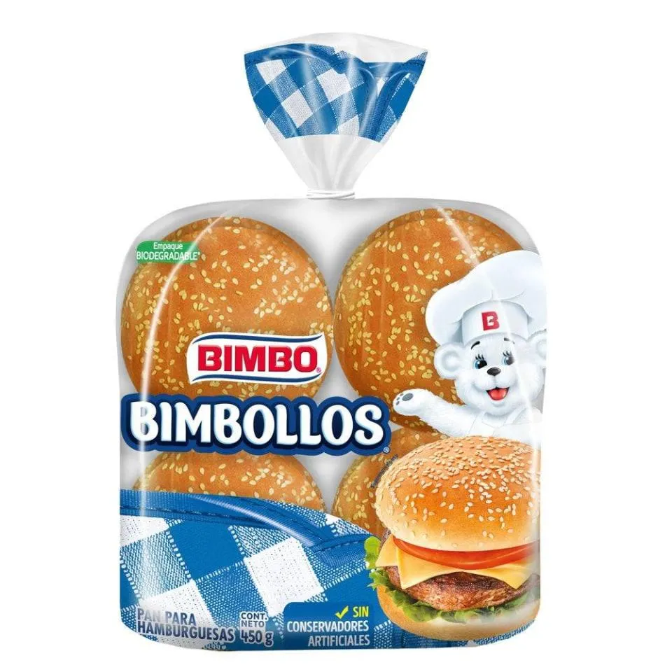 Pan para hamburguesa Bimbo Bimbollos 8 pzas