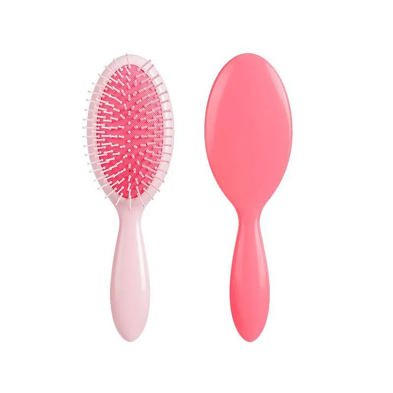 Cepillo Para Cabello Con Cojín Plástico Rosa