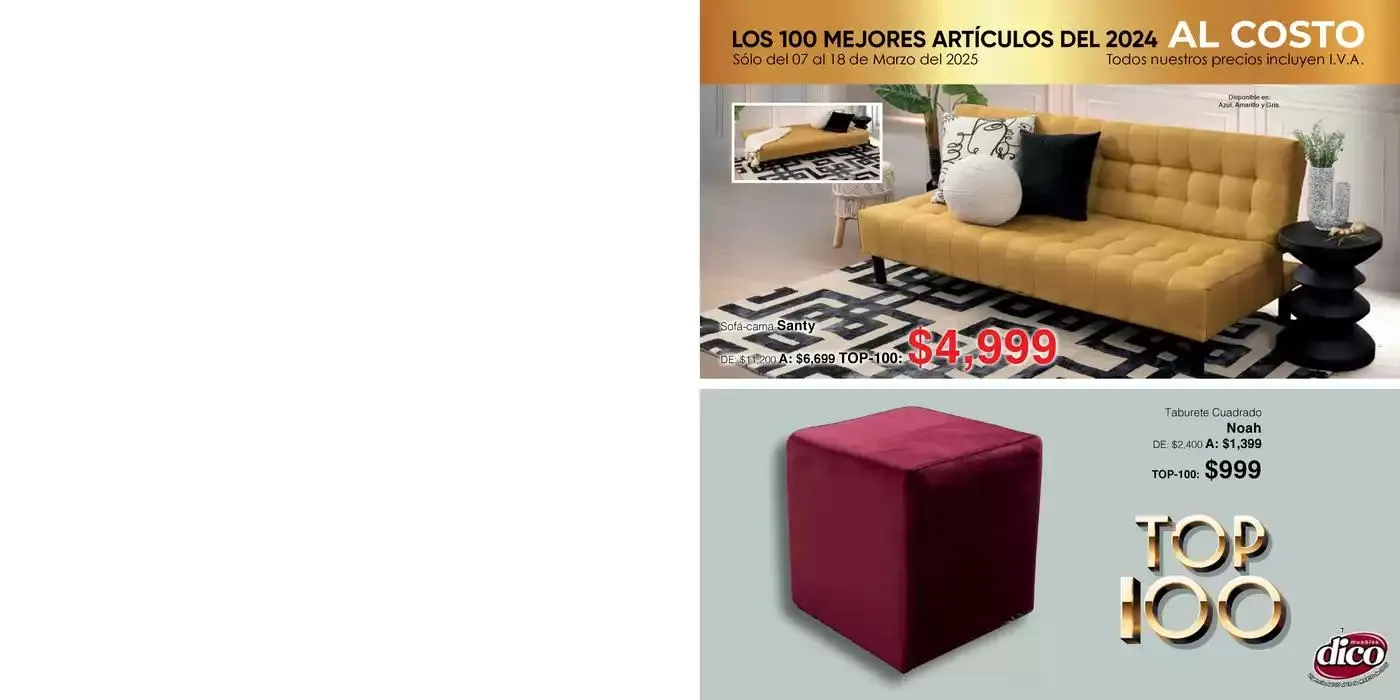 Catálogo de Muebles Dico Top 100 Centro 2025 7 de marzo al 18 de marzo 2025 - Pagina 7