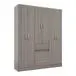 Clóset 6 puertas 1 cajón Beige