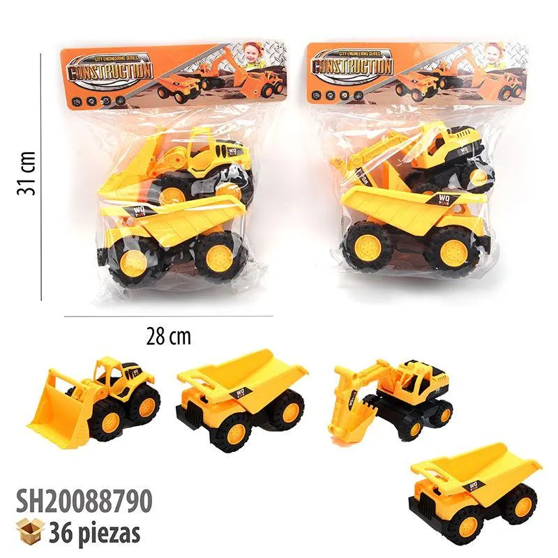CAMIONES CONSTRUCCION 2 PIEZAS