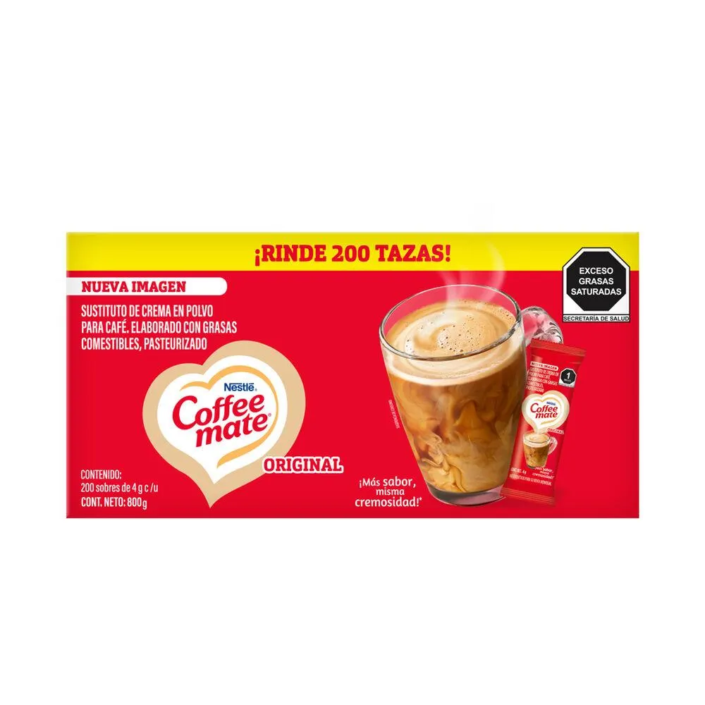 Sustituto de Crema en polvo para Café Coffee Mate 200 sobres